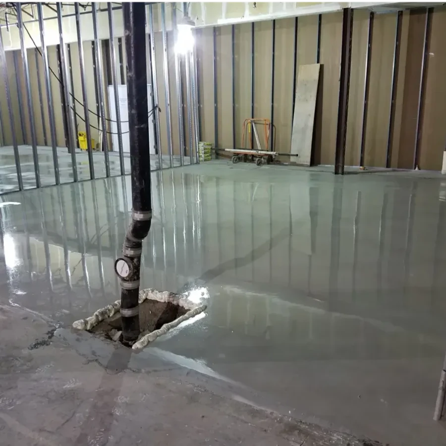 Concrete restoration specialist at work