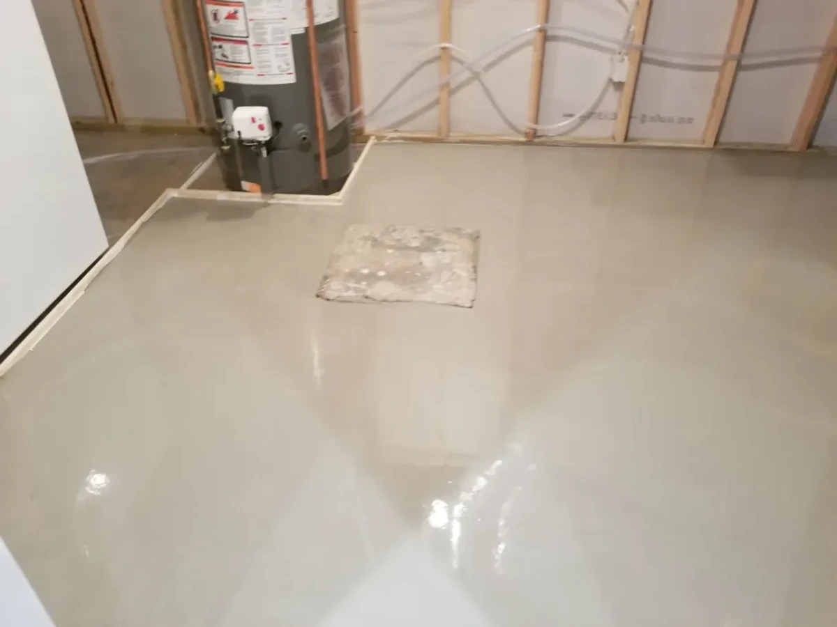Precision leveling completed floor