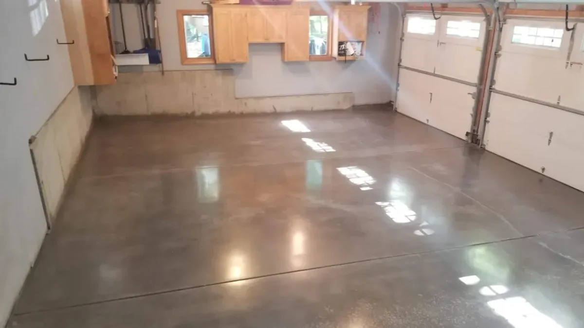 Residential garage floor resurfacing