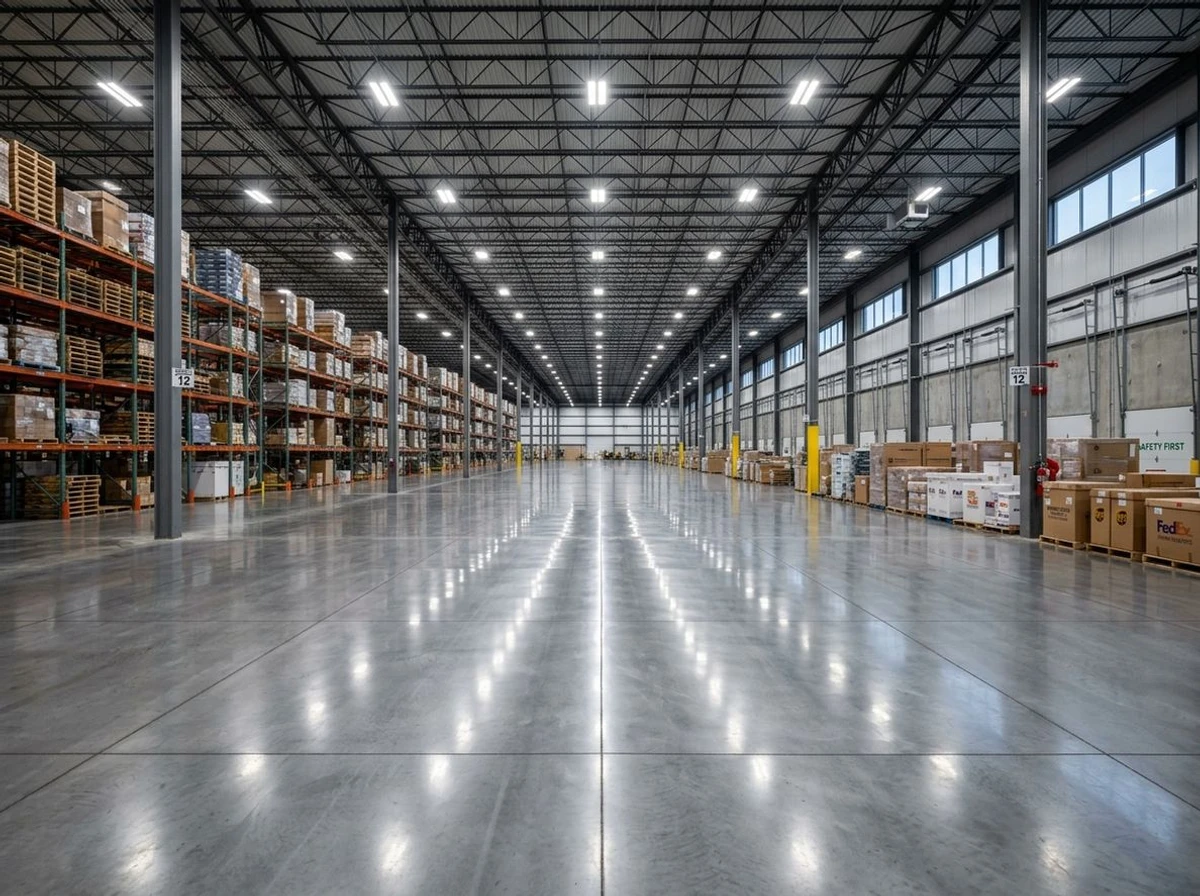 Industrial floor restoration project