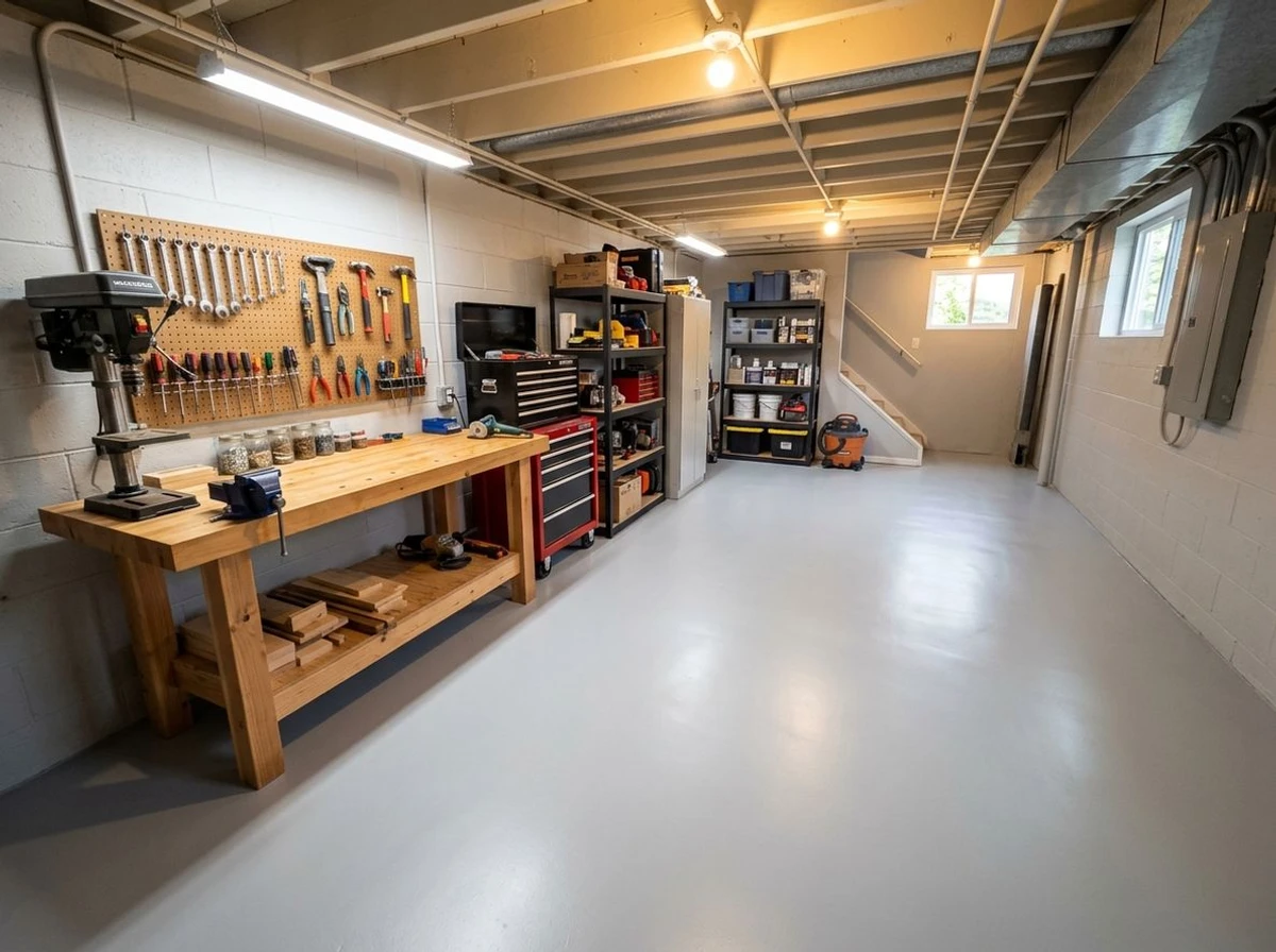 Residential garage floor restoration